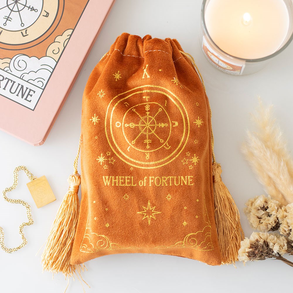 Wheel of Fortune Velvet Tarot Bag