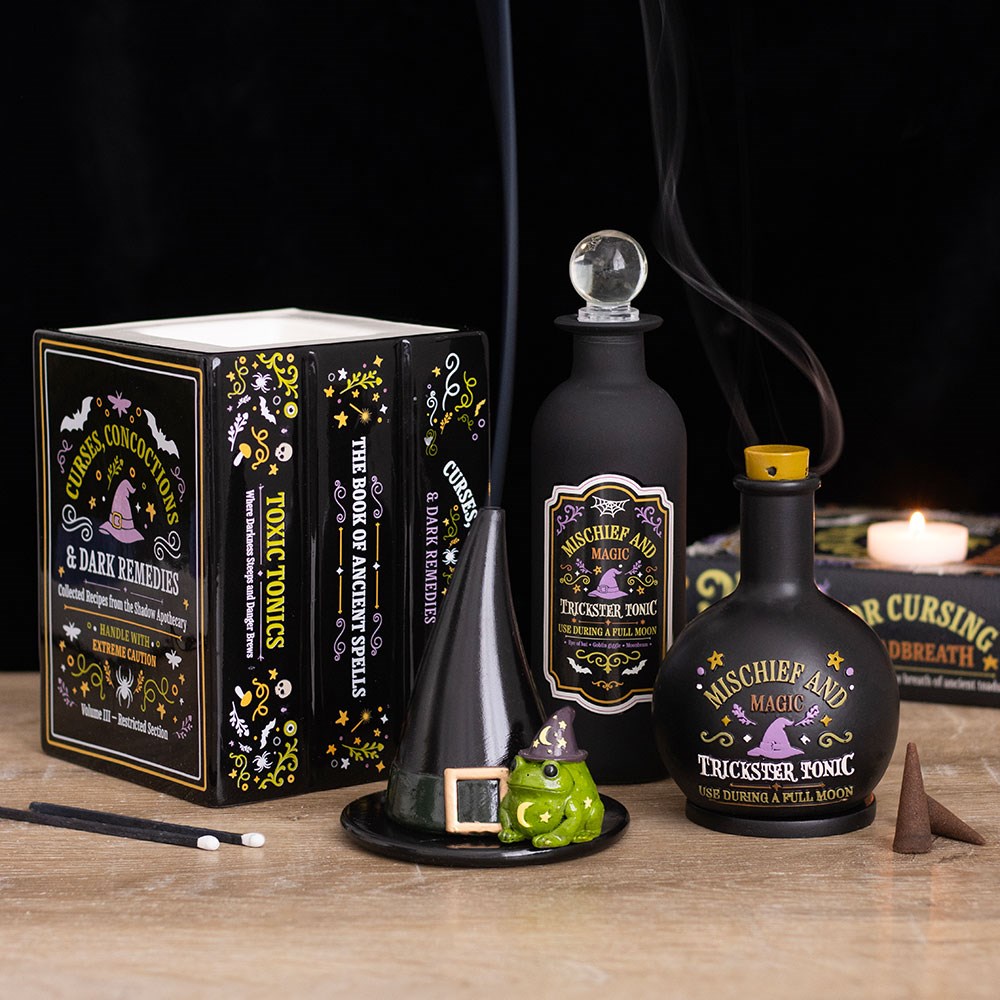 Mischief and Magic Decorative Glass Potion Bottle