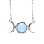 Opalite Triple Moon Necklace Greeting Card