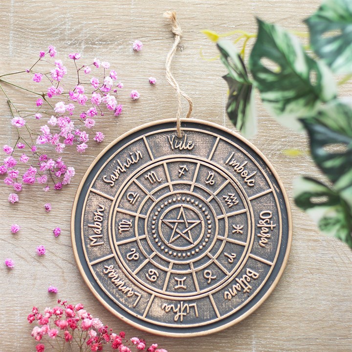 Wheel of the Year Hanging Terracotta Plaque