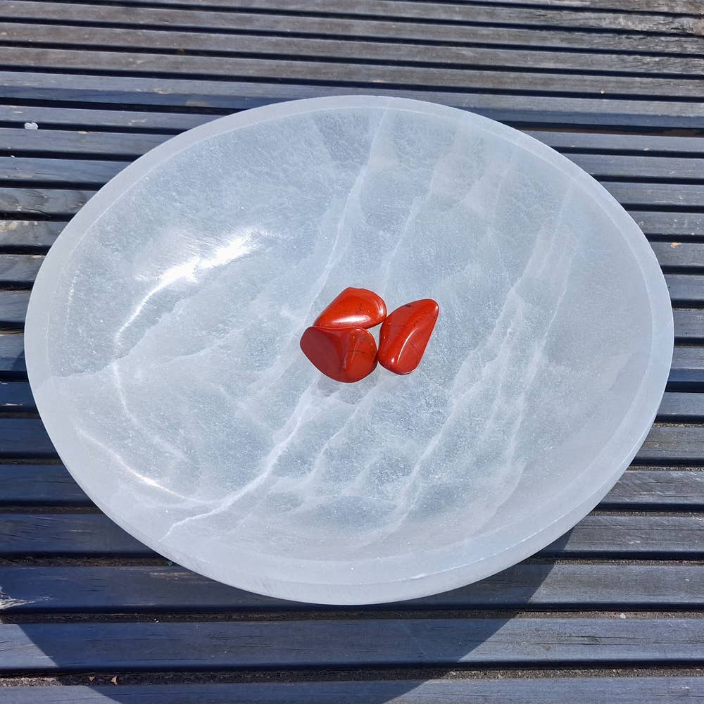 Large Round Selenite Crystal  Bowl 20cm