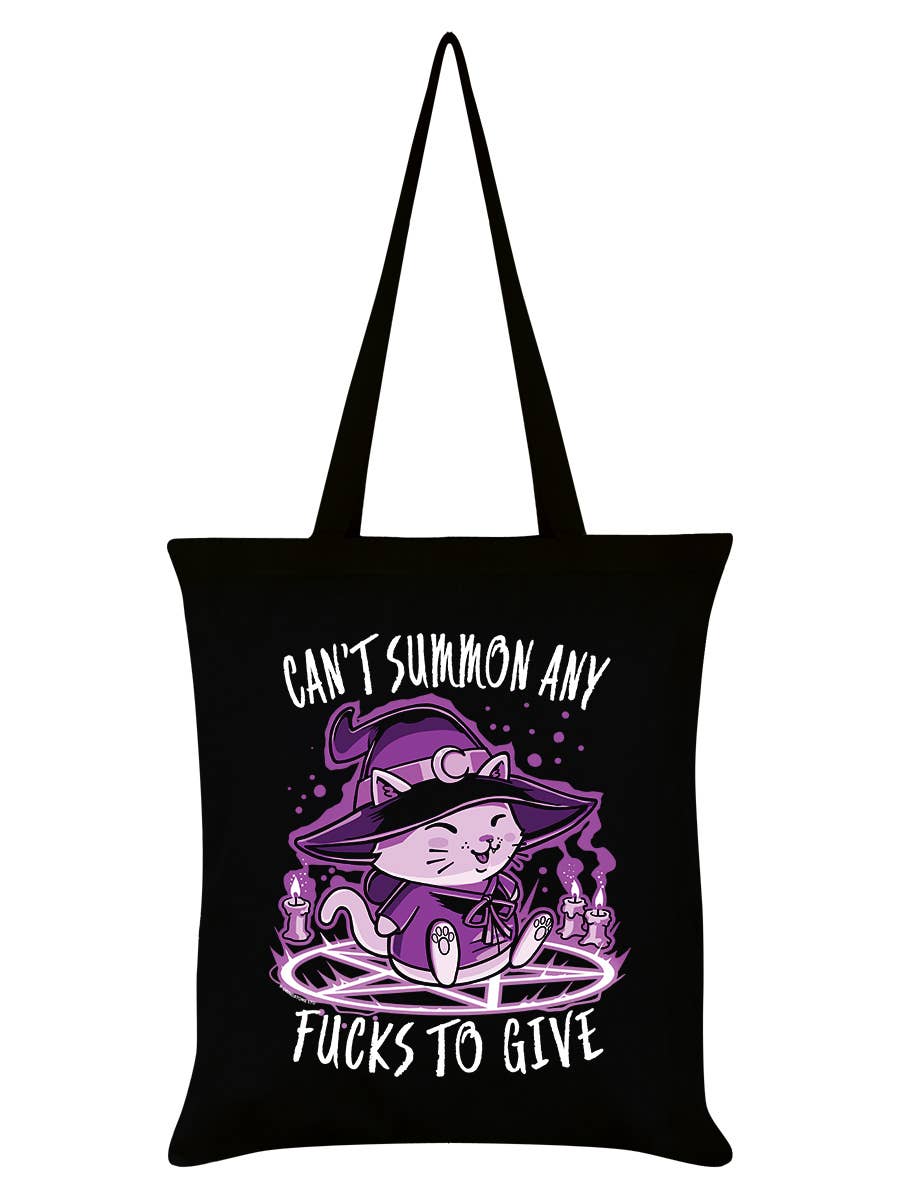Can't Summon Any Fucks To Give Black Tote Bag
