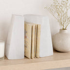 Selenite Wedge Bookends