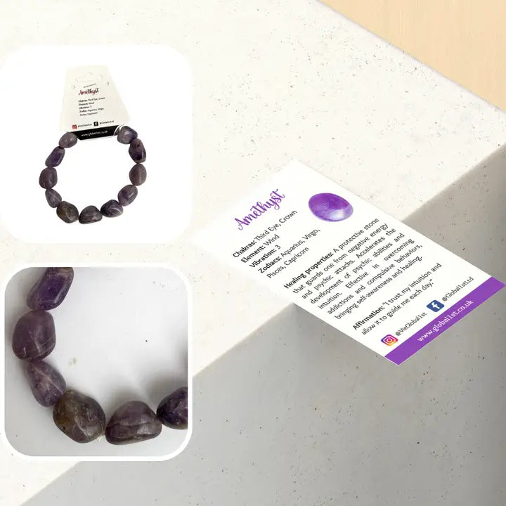 Amethyst Tumblestone Bracelet