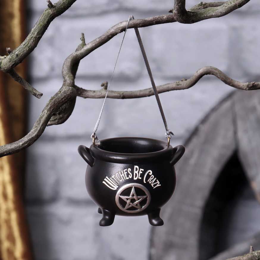 Witches Be Crazy Cauldron Hanging Ornament