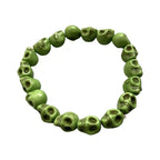 Green Howlite Skulls Bracelet