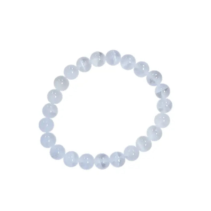 Selenite AA Bead Bracelet