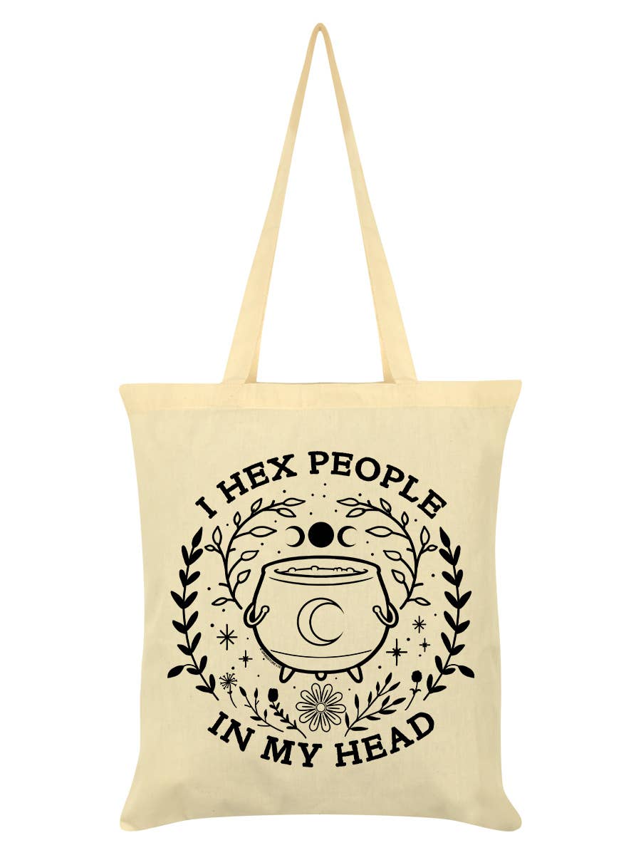 I Hex People In My Head Cream Tote Bag