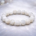 White Moonstone 'AA' Bead Bracelet 10mm
