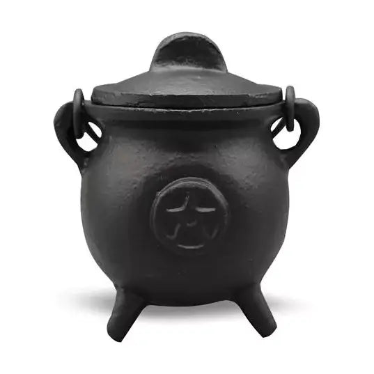 Cast Iron Cauldron Pentacle 11x10 cm