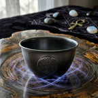 Metal Sage Burner Bowl Tree of Life Ivory & Copper
