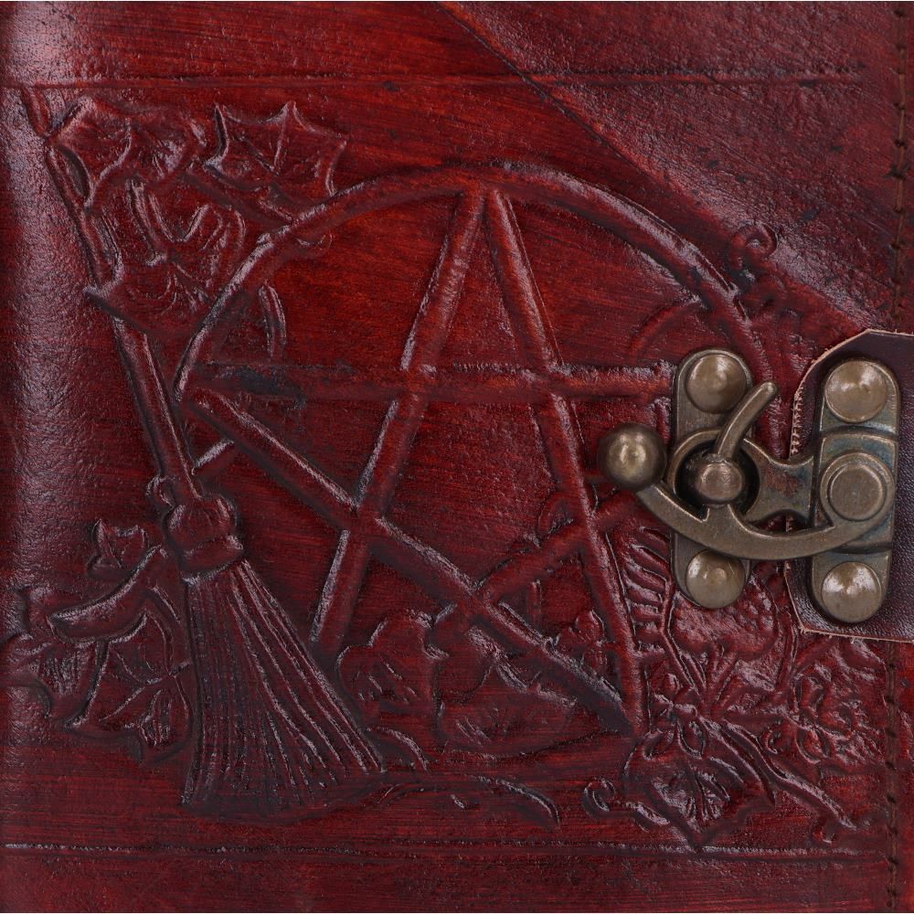 Lockable Pentagram Leather Embossed Journal