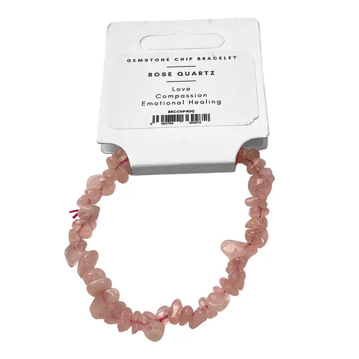 Rose Quartz Chip Bracelet