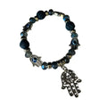 Hamsa Hand Evil Eye and Lava Bracelet