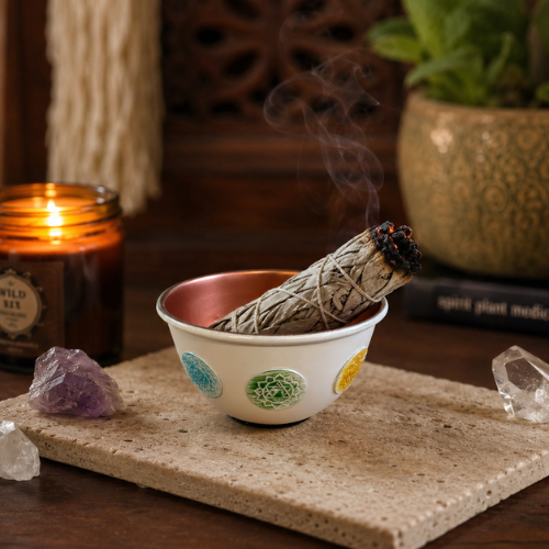 7 Chakra Metal Sage Burner Bowl