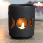 Black Triple Moon Cut Out Tealight Candle Holder