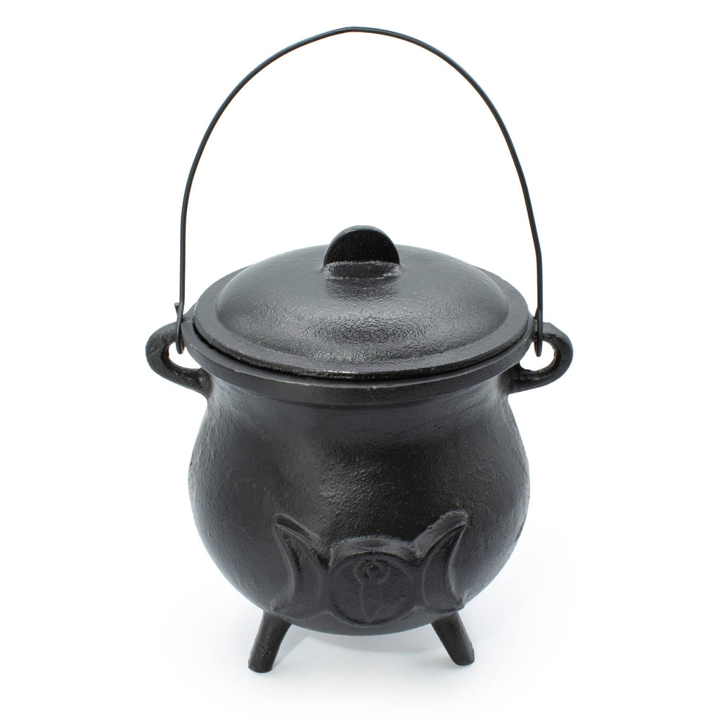 Cast Iron Cauldron with Triple Moon 23x18cm