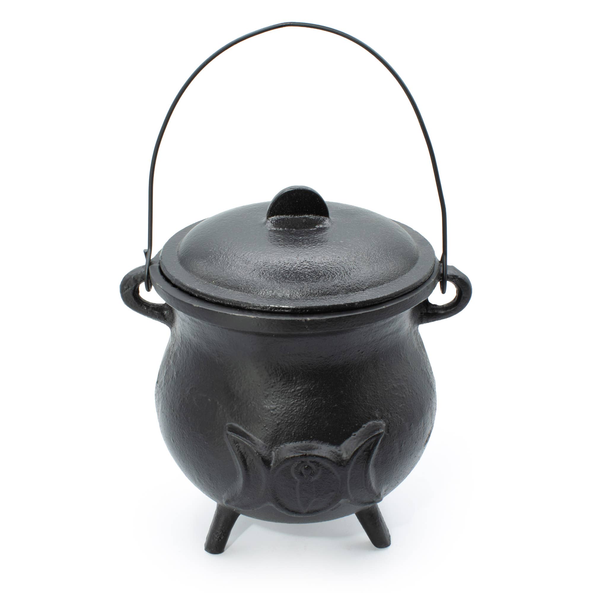 Cast Iron Cauldron with Triple Moon 23x18cm
