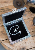 Square Silver Elephant Jewellery Box