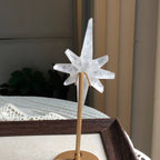 Clear quartz North Star on Metal Stand