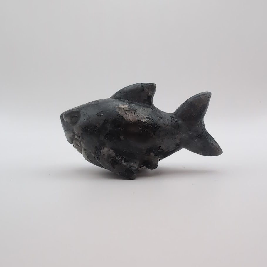 Larvikite Shark Carving